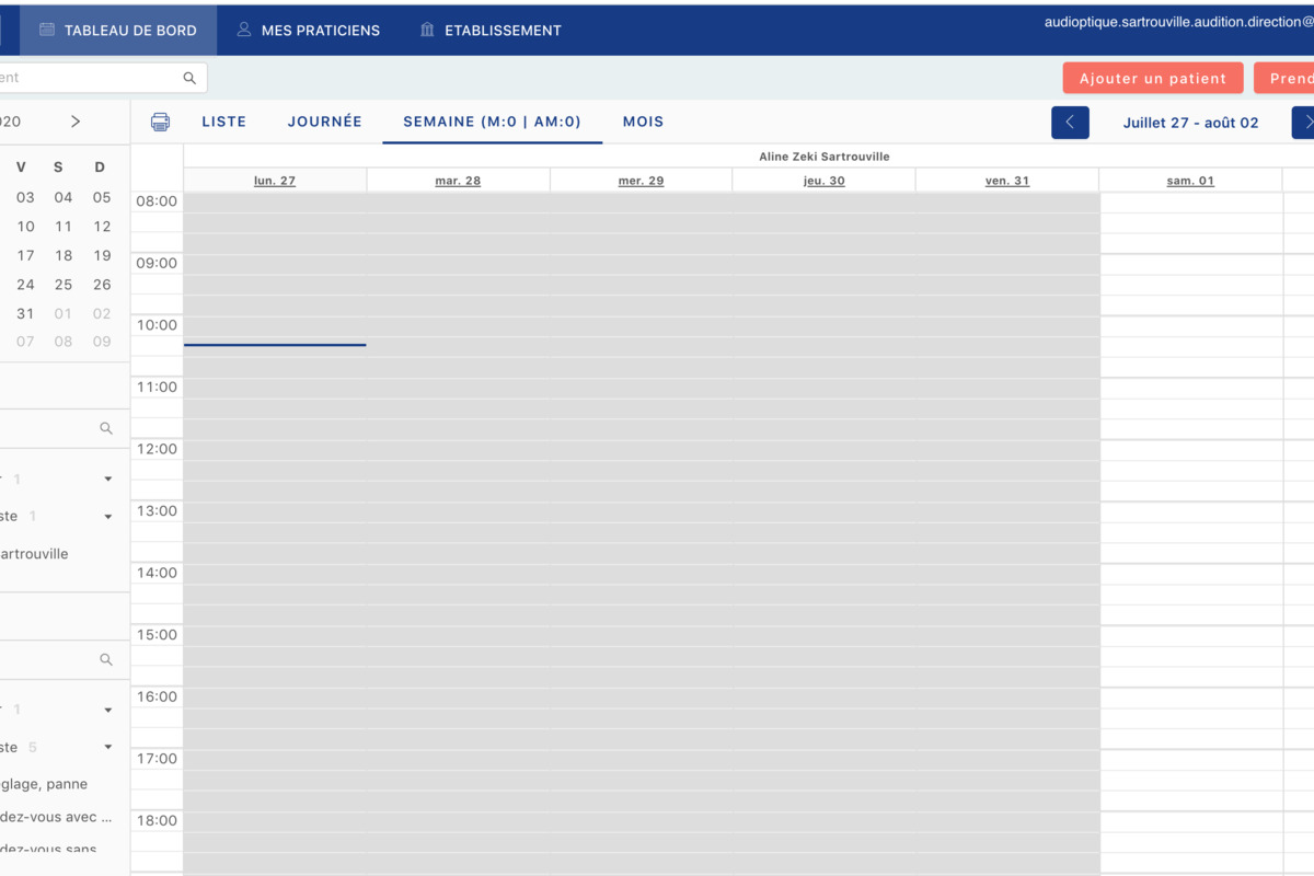 Plateforme de RDV médicaux